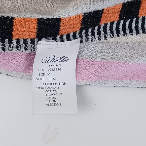 Anthropologe Devotion Twins Long Sleeve Dress Size M Women Boho Cotton Pockets - Picture 13 of 14